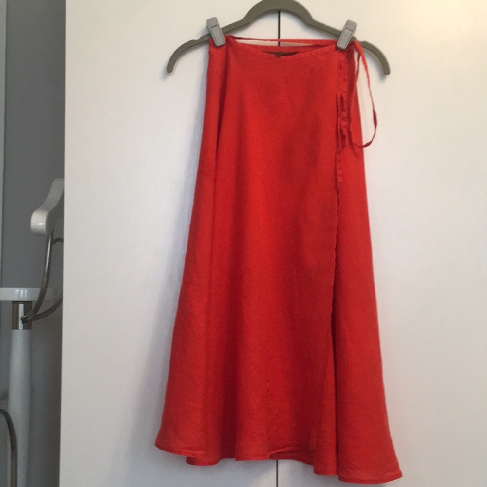 BOTTEGA VENETA 💯 LINEN WRAP SKIRT (MADE IN ITALY)